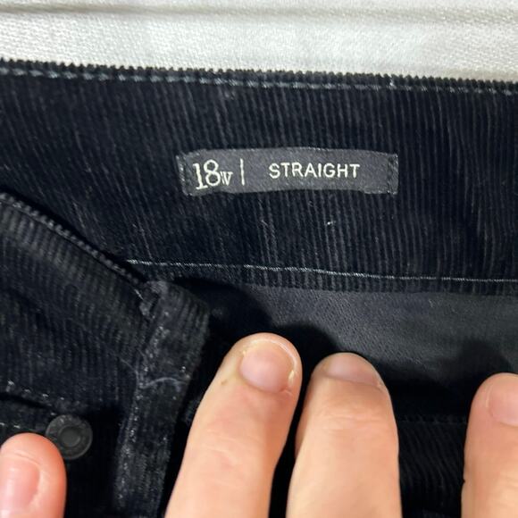 Talbots Pants 18W Black Corduroy Straight Flawless Five Pocket - Picture 12 of 13